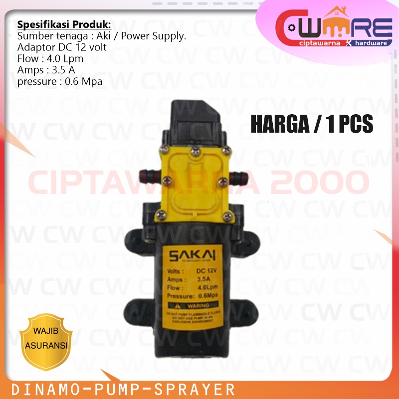 Jual Pompa Air Dc 12v Dinamo Pump Sprayer Cuci Mobil Motor Ac