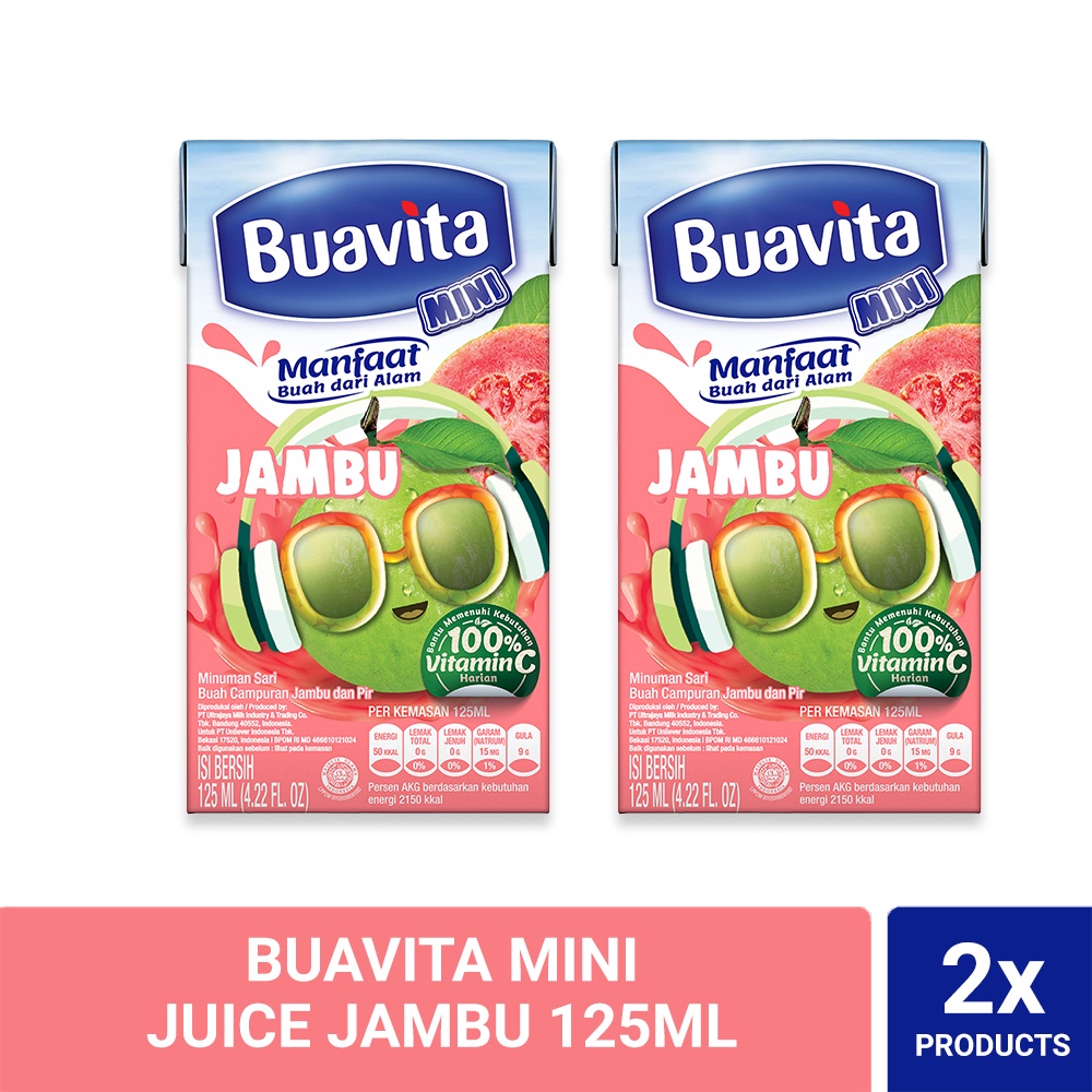 Jual Buavita Mini Juice Jambu 125ml Twinpack Shopee Indonesia