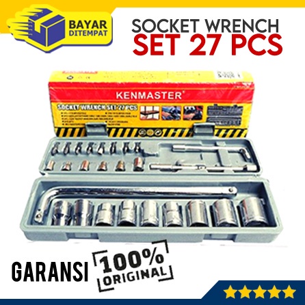 Jual Kunci Sok Shock Sock Soc Kenmaster Set Pcs Biji Socket Wrench