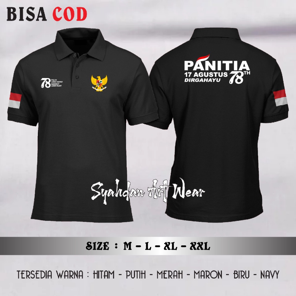 Jual POLOSHIRT KAOS KERAH KAOS POLO PANITIA 17 AGUSTUS DIRGAHAYU RI