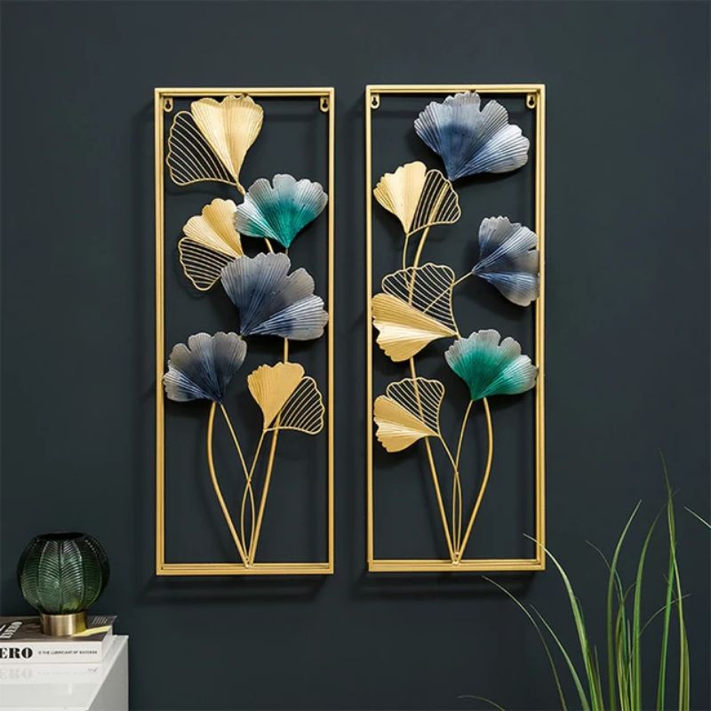 Jual STAR PROJECT WallDecor Hiasan Dinding 1 Set Isi 2 Frame Metal Daun