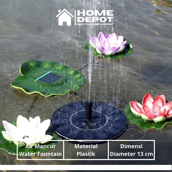 Jual Air Mancur Water Fountain Minimalis Kolam Ikan Panel Tenaga Surya