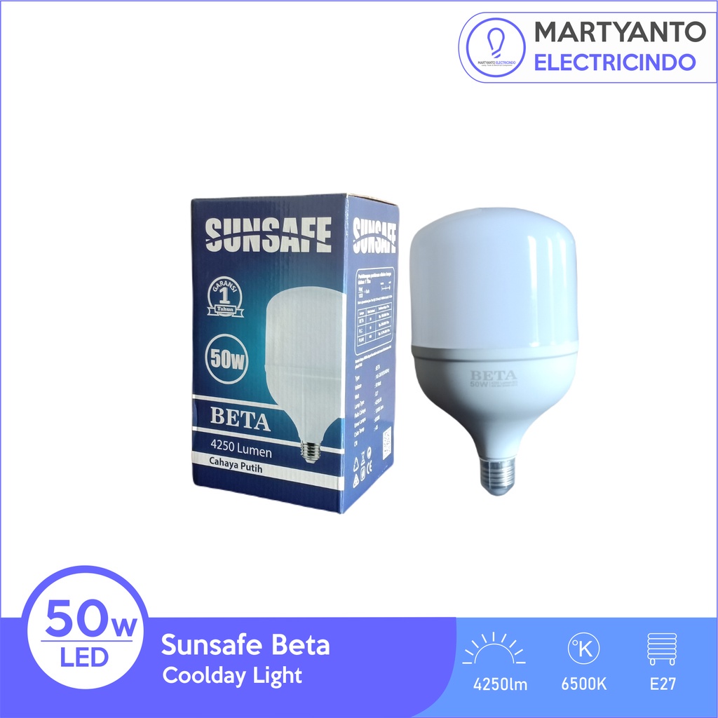 Jual Lampu LED Bohlam Sunsafe Beta 50 Watt Shopee Indonesia