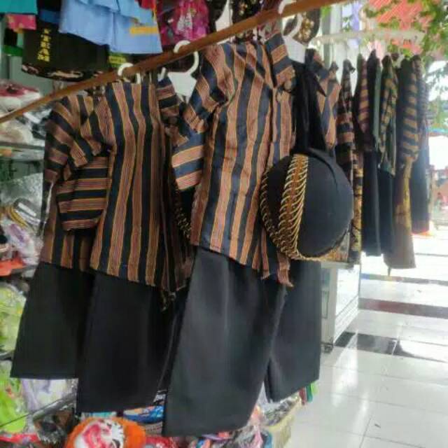 Jual Kebaya Dan Sorjan Lurik Baju Sorjan Surjan Baju Lurik Adat Jawa