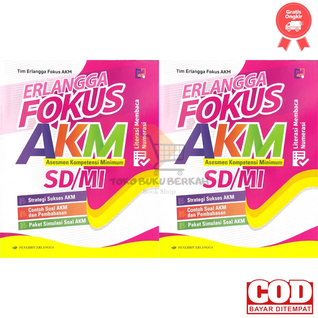 Jual Buku Erlangga FOKUS AKM Asesmen Kompeten Minimum SD MI Penerbit