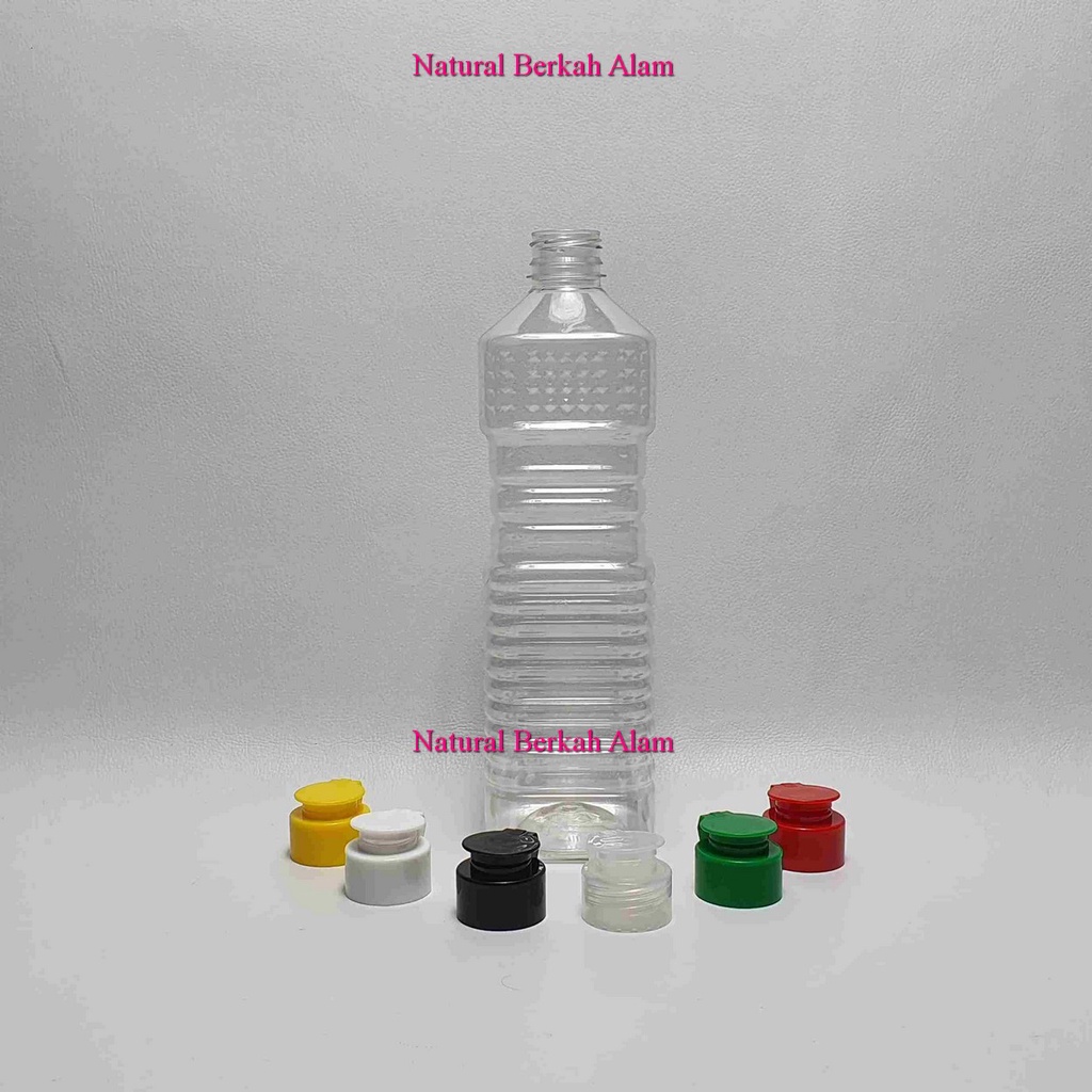 Jual Botol Plastik Kotak Ml Natural Tutup Fliptop Jamur Botol