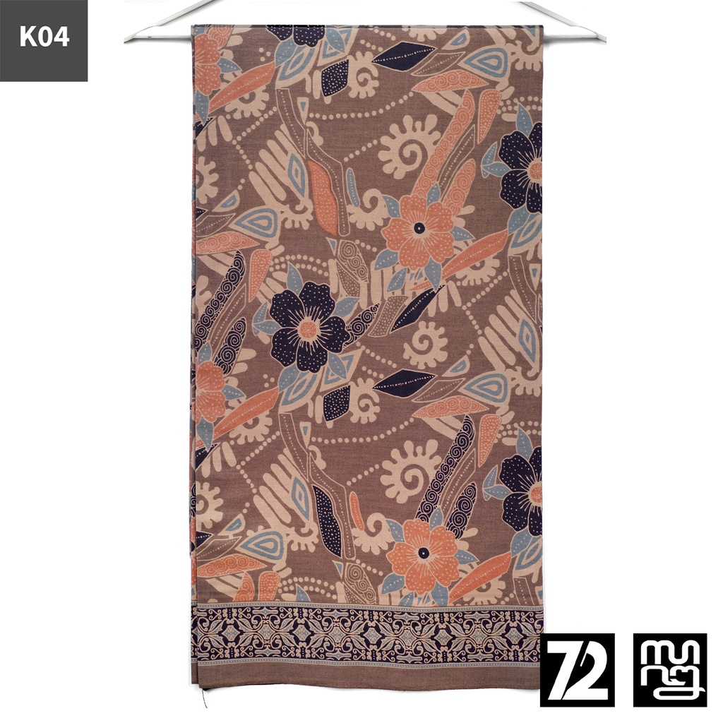 Jual Kain Batik Premium Bahan Katun Motif Kembang Sepatu Warna Coklat