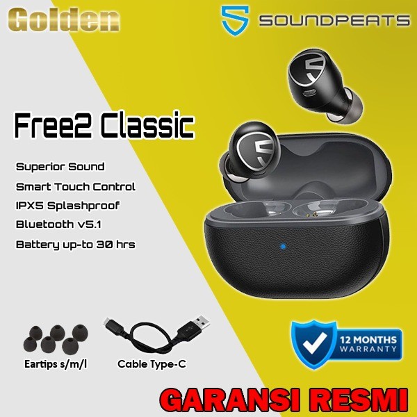 Jual SoundPEATS Free 2 Free2 Classic True Wireless Earbuds TWS Resmi