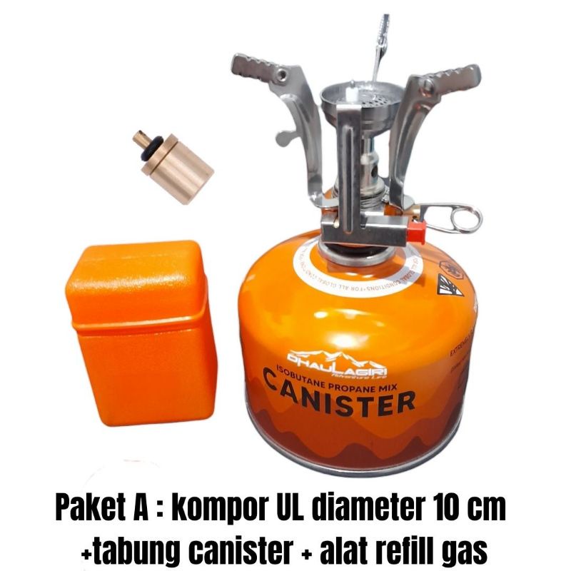 Jual Paket Kompor Camping Ultralight Tabung Canister Kosong Bassic