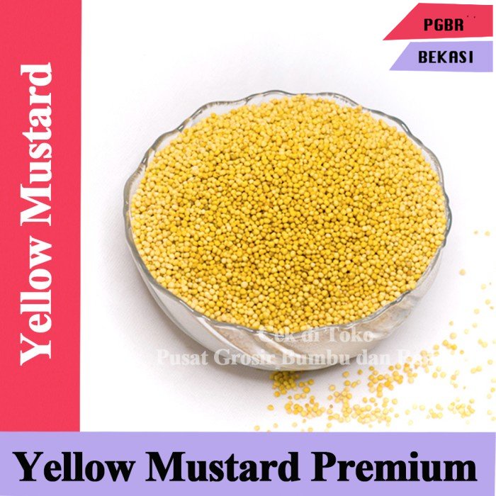 Jual Yellow Mustard Seed 50 Gram Biji Sawi Kuning Premium Organic