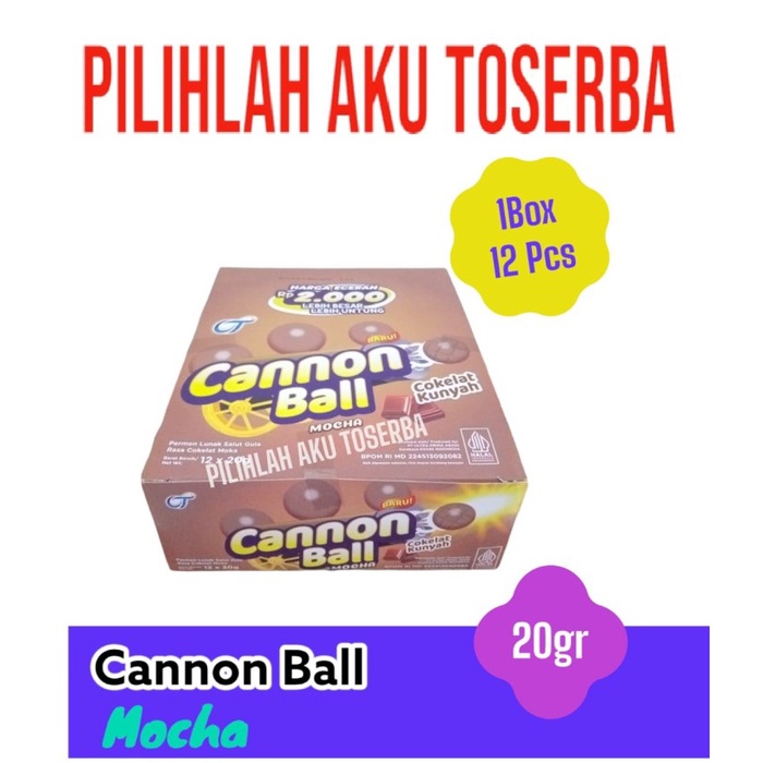 Jual Cannon Ball Mocha Kunyah Gr Isi Sachet Harga Box