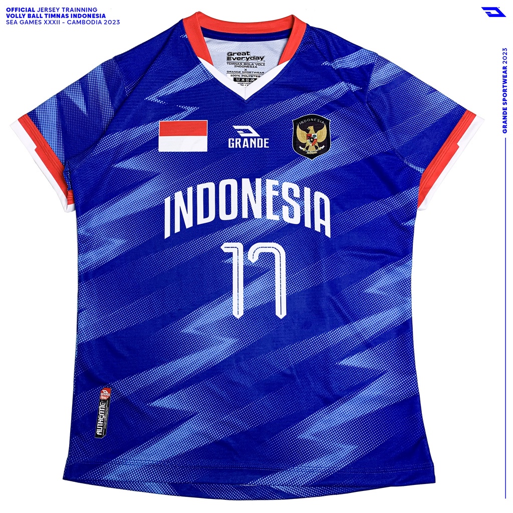 Jual Jersey Training Pemain Timnas Voley Indonesia Putri Seagame