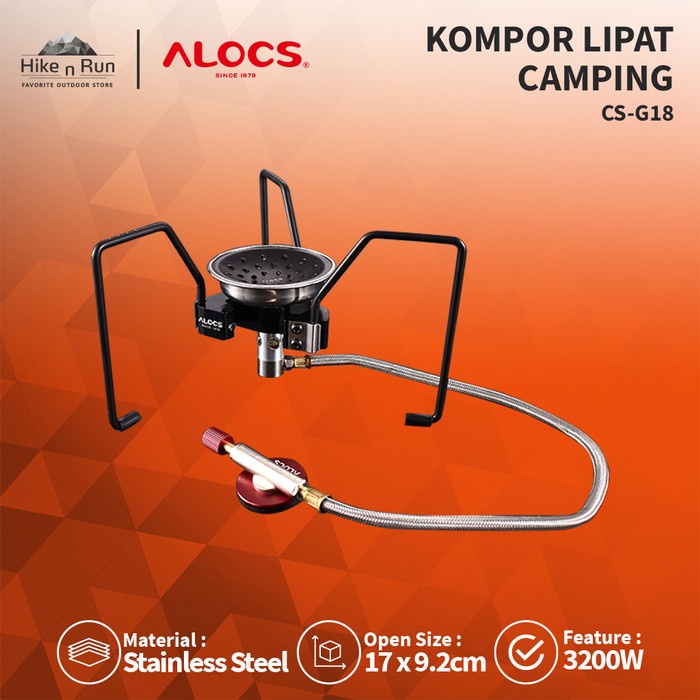 Jual Kompor Lipat Camping Alocs CS G18 Ultralight Gas Stove Furnace