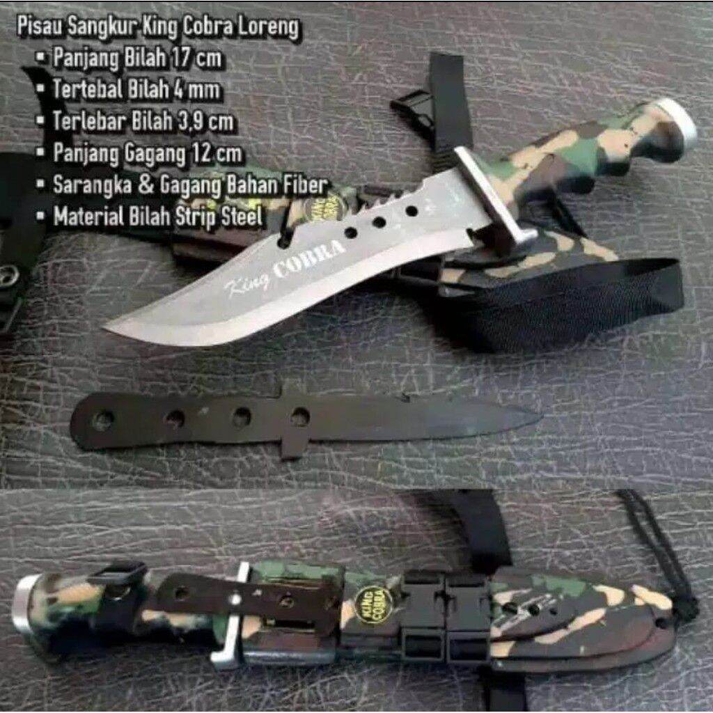 Jual Pisau Rambo Baja Asli Original Hunting Tni Baja Strip Pisau