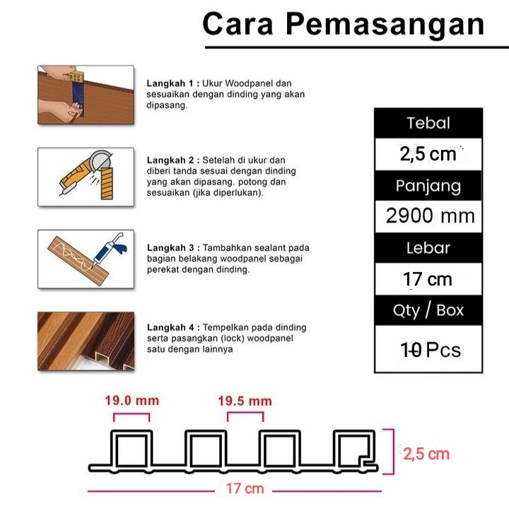 Jual Kr Fb Wallpanel Wpc Wood Panel Kisi Kisi Kayu Panjang Meter