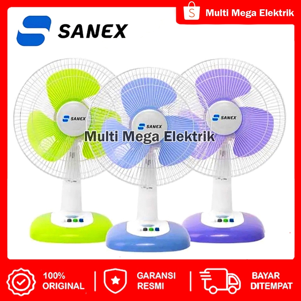 Jual COD KIPAS ANGIN DUDUK SANEX 6 10 12 INCH DESK FAN KIPAS