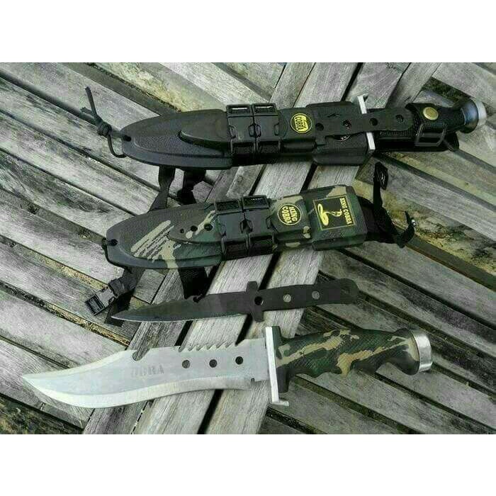 Jual Pisau Rambo Baja Asli Original Hunting Tni Baja Strip Pisau