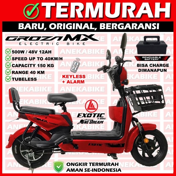 Jual Sepeda Motor Listrik Exotic Groza Mx Garansi Resmi Shopee Indonesia