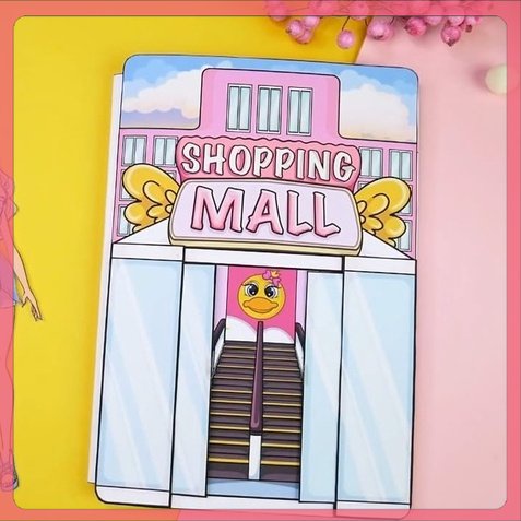 Jual Toca Boca Shopping Mall Dengan Cafetaria Mainan Viral Paper Doll