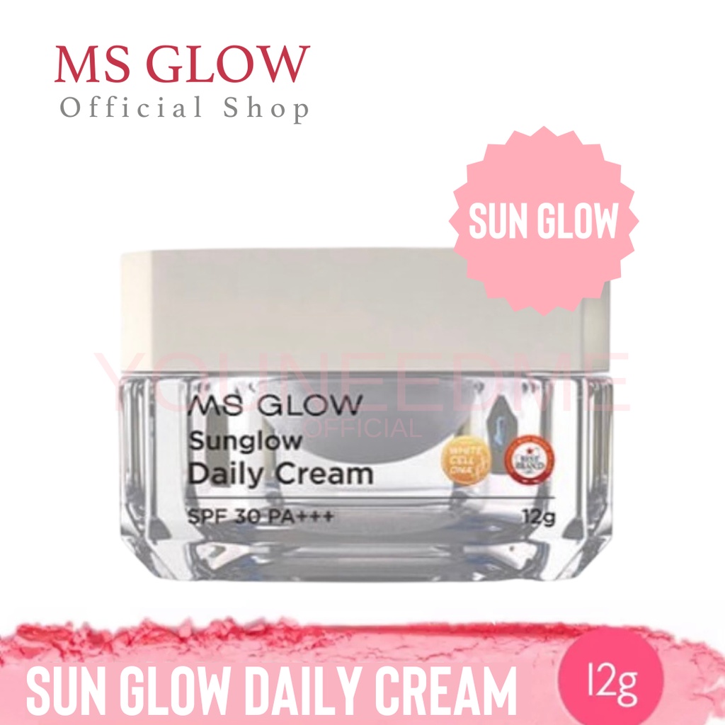 Jual Ms Glow Sunglow Daily Cream Dan Sunwhite Daily Cream Shopee