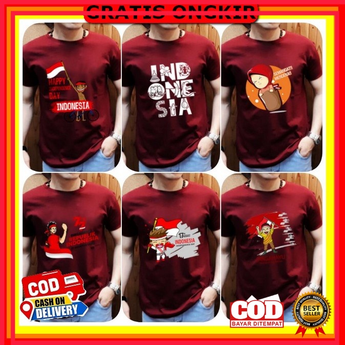 Jual HUT RI 78 INDONESIA KAOS KEMERDEKAAN RI KAOS 17 AGUSTUS Baju