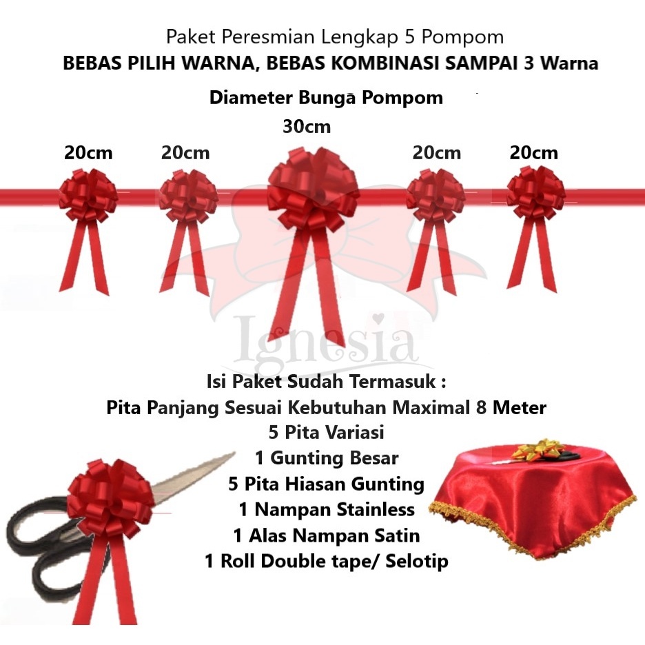 Jual Bunga Hiasan Acara Gunting Pita Peresmian Event Grand Opening