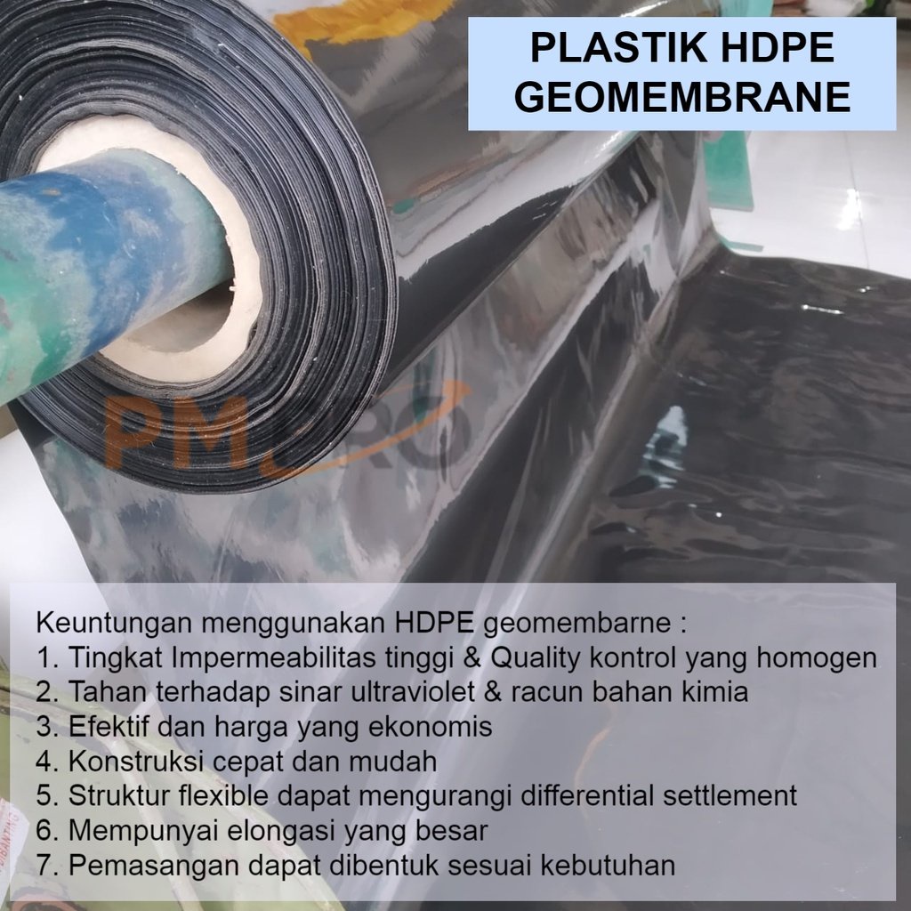 Jual Plastik Hdpe Geomembrane Ketebalan Micron Lebar Meter Uv