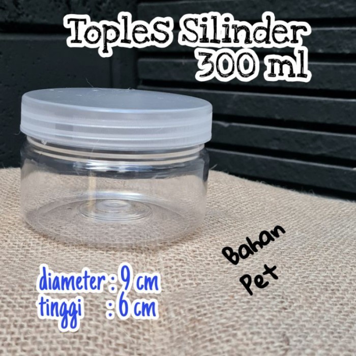 Jual Toples Silinder Tabung Cookies Kue Kering Ml Pet Plastik Ml