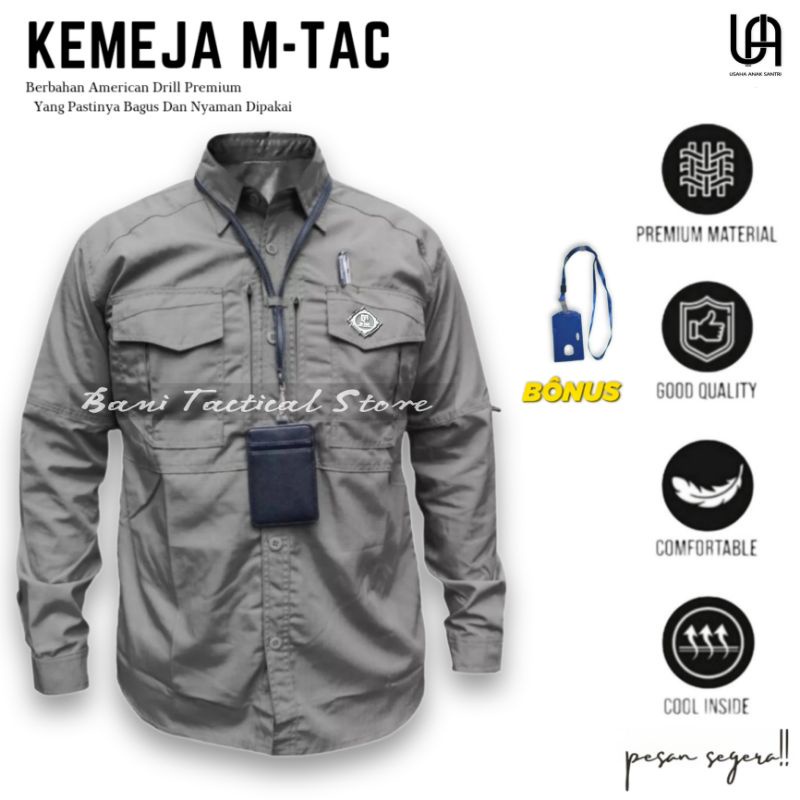 Jual Cod Kemeja Pria Tactical M Tac Lengan Panjang Kemeja Hem