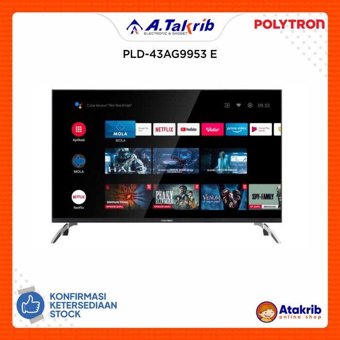 Jual POLYTRON LED 43 PLD 43AG9953 E Smart Android TV Shopee Indonesia