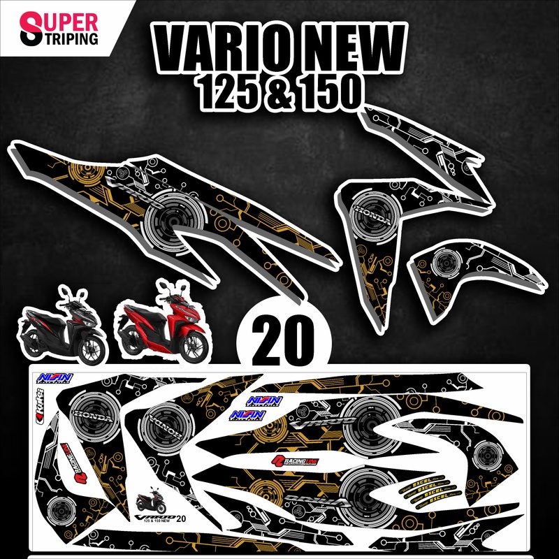 Jual Sticker Vario New Varian Desain Striping List Lis Stiker