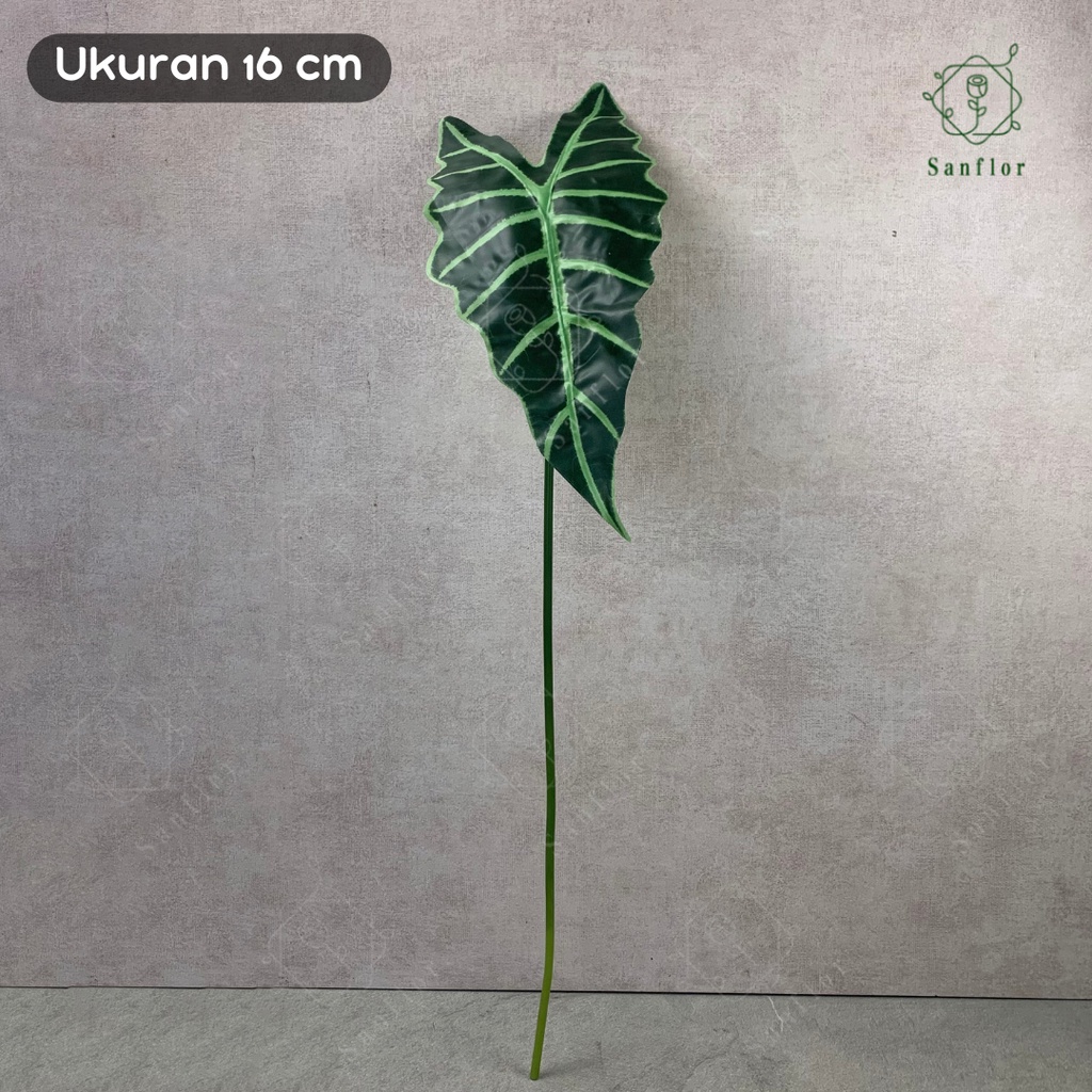 Jual DAUN GUANYIN HIJAU ARTIFICIAL KELADI ALOCASIA TANAMAN PALEM