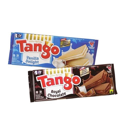 Jual Wafer Tango 110gr Rasa Coklat Dan Vanilla Ecer 5000 1 Dus Isi 24