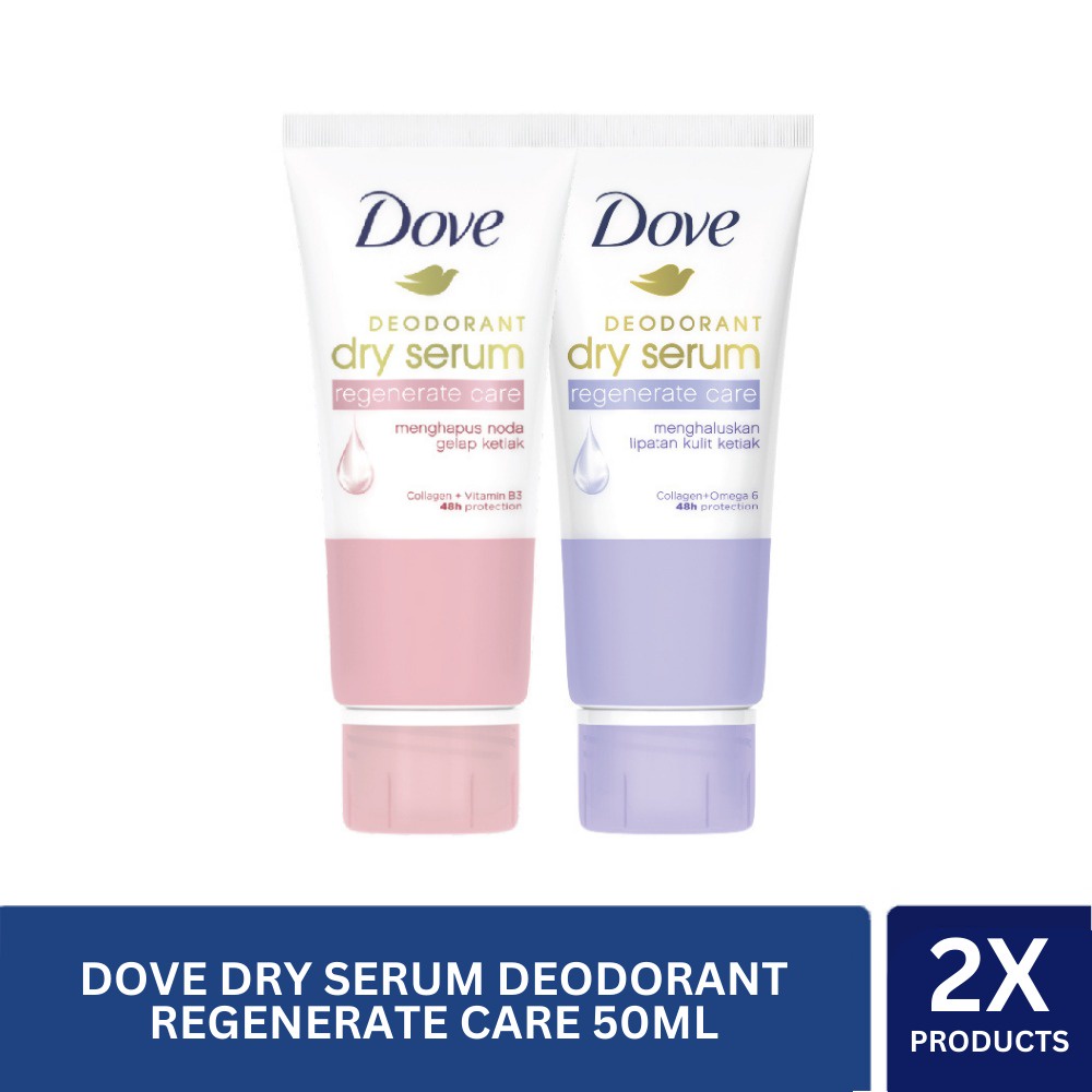 Jual Dove Dry Serum Deodorant Serum Regenerate Care 50ml X2 Shopee