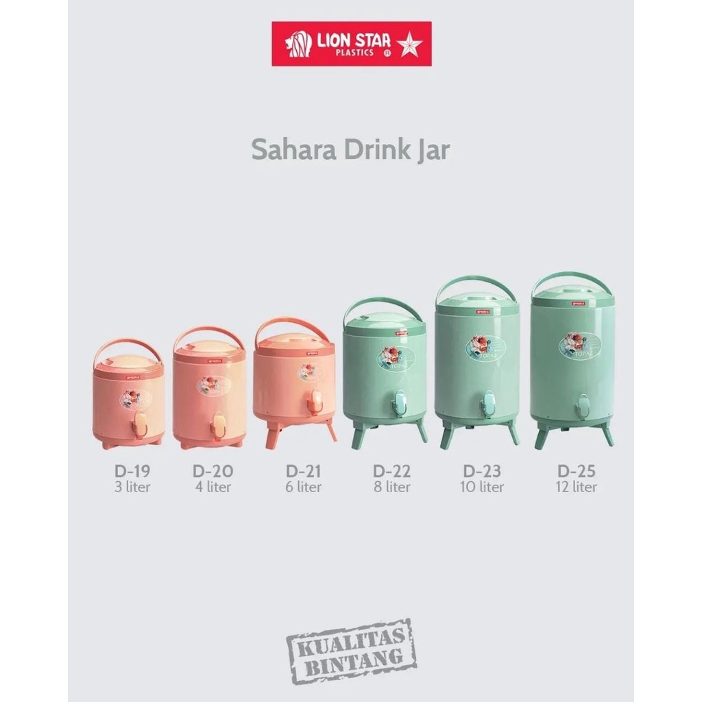 Jual Tempat Minum Air Jumbo Liter Sahara Drink Jar Dispenser