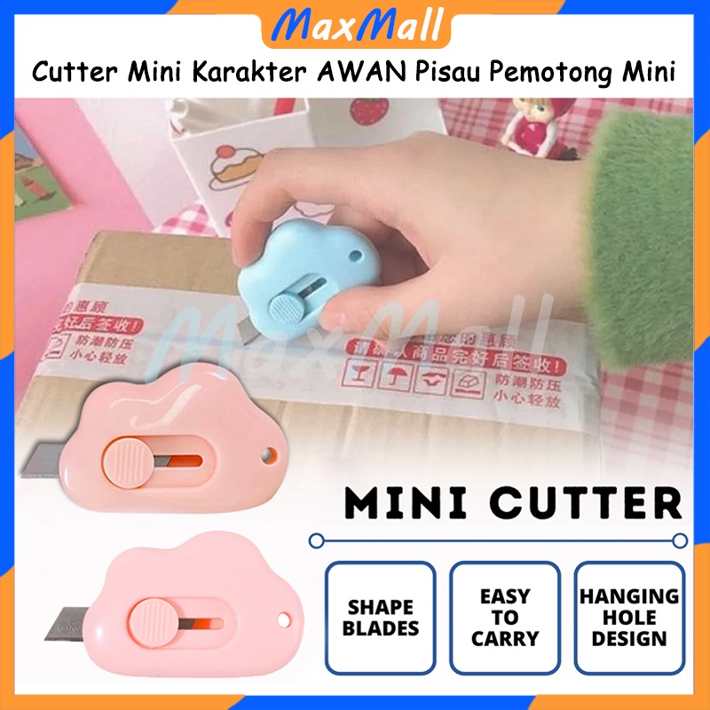 Jual Cutter Mini Unik Pisau Kecil Portable Bentuk Oval Travel Size