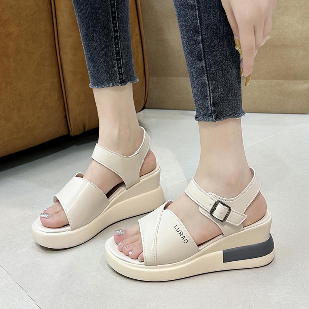 Jual Lurad Sandal Wanita Wedges Tinggi Sepatu Sendal Wanita Platform