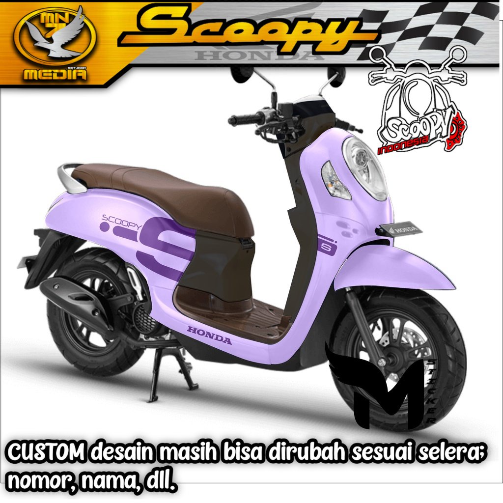 Jual Decal Scoopy Full Body Ful Blok Stiker Dekal New Fi Lilac Shopee