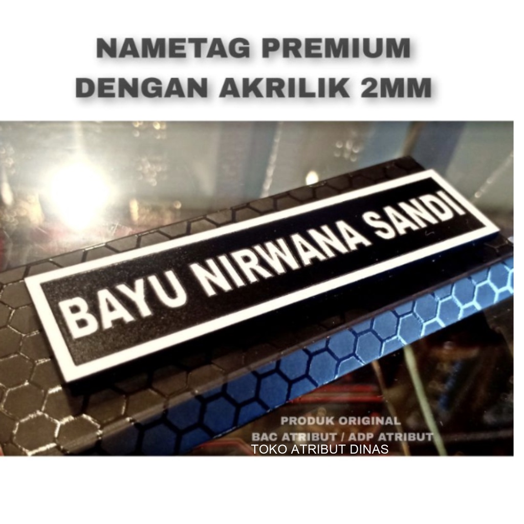 Jual Name Tag Dada Ukuran X Cm Standar Kedinasan Shopee Indonesia