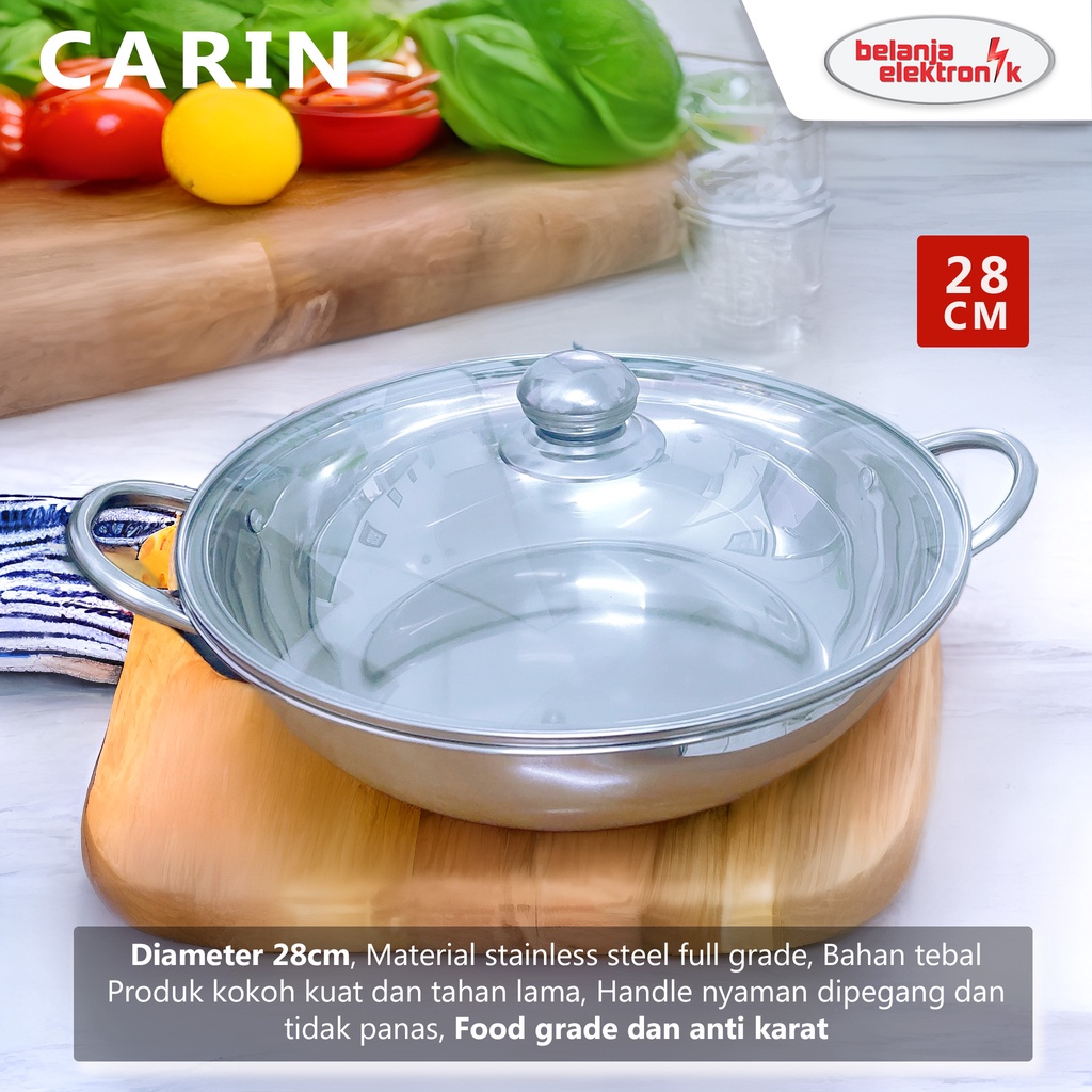 Jual Carin Hot Pot Multifunction Panci Shabu Sukiyaki Sukipot Pan Cm