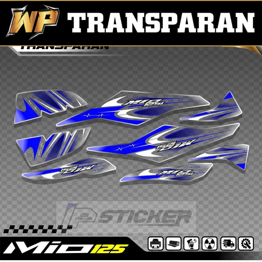 Jual Stiker Motor Mio M Bahan Transparan Sticker Aksesoris Pelindung