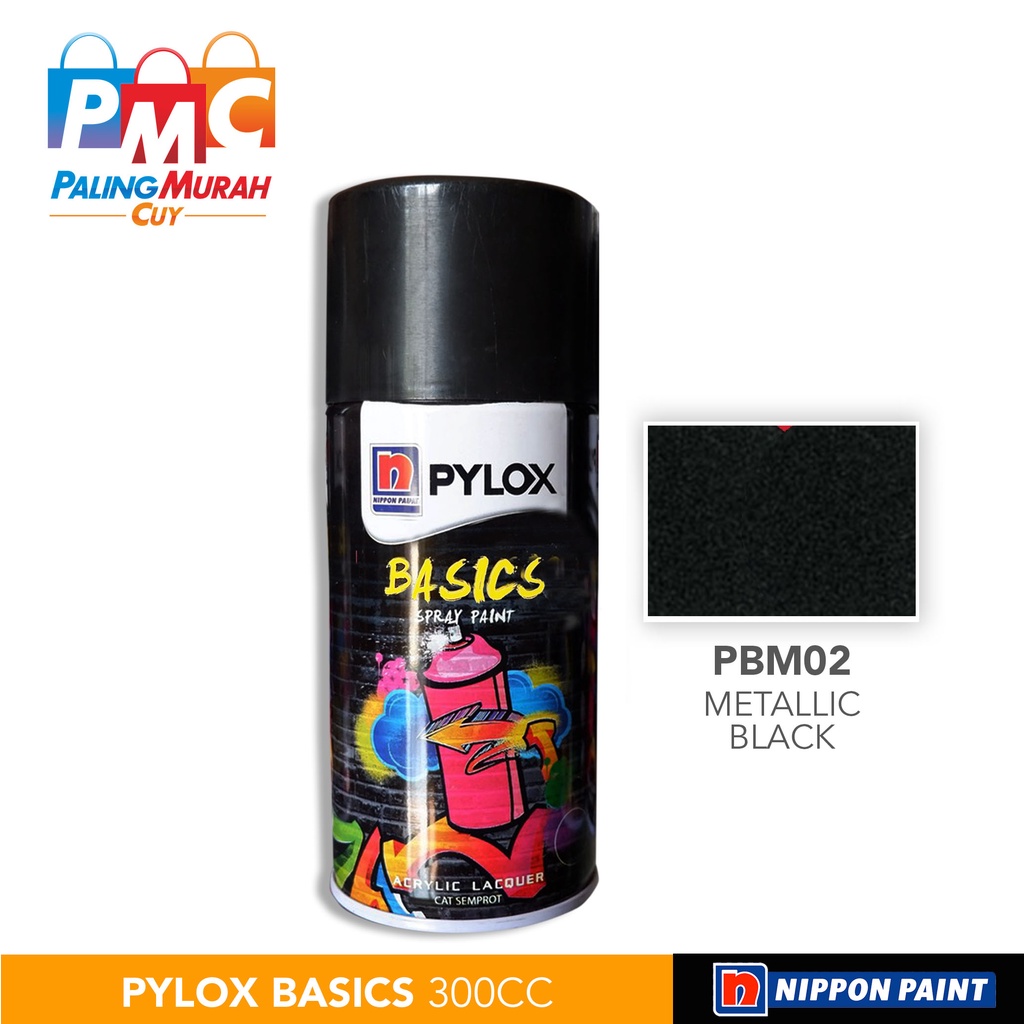 Jual Cat Semprot Nippon Paint Pylox Basics Cc Pbm Metallic Black