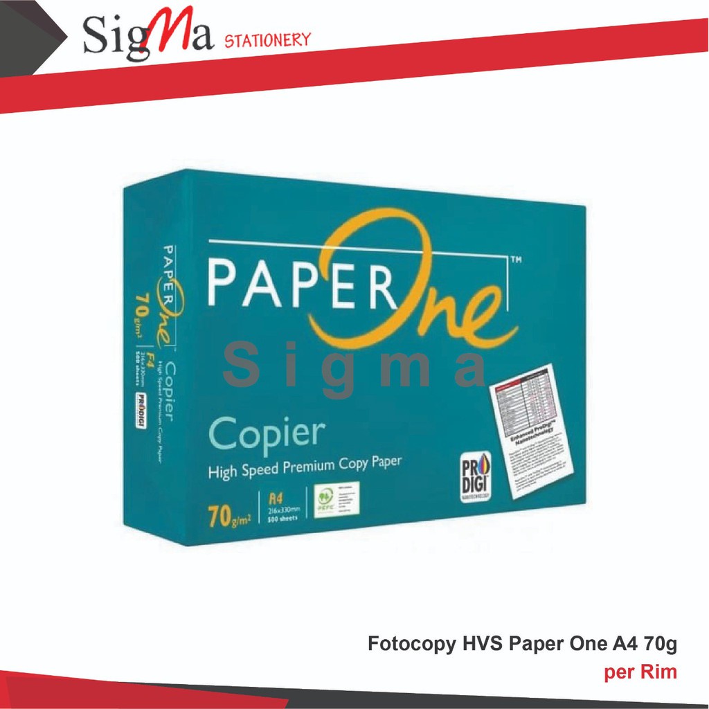 Jual Kertas HVS A4 70 Gram PAPER ONE Rim 75gr Shopee Indonesia