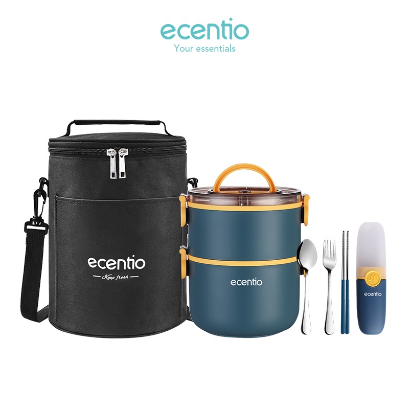 Jual Ecentio Lunch Box Set Stainless Steel Tas Bekal Makanan