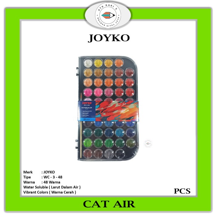 Jual Joyko Watercolor Set Cat Air Wc Isi Warna Pcs Shopee