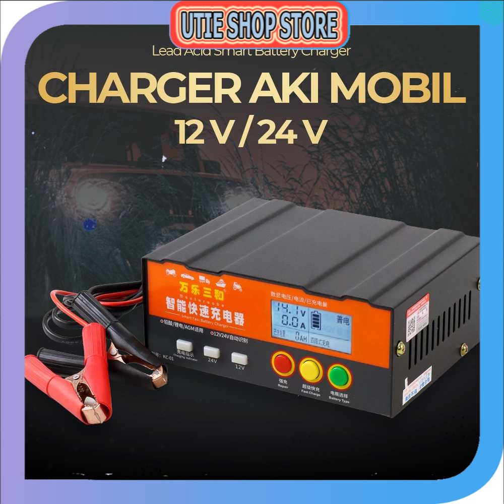 Jual UTIE STORE Wanlesanhe Charger Aki Mobil Lead Acid Smart Battery