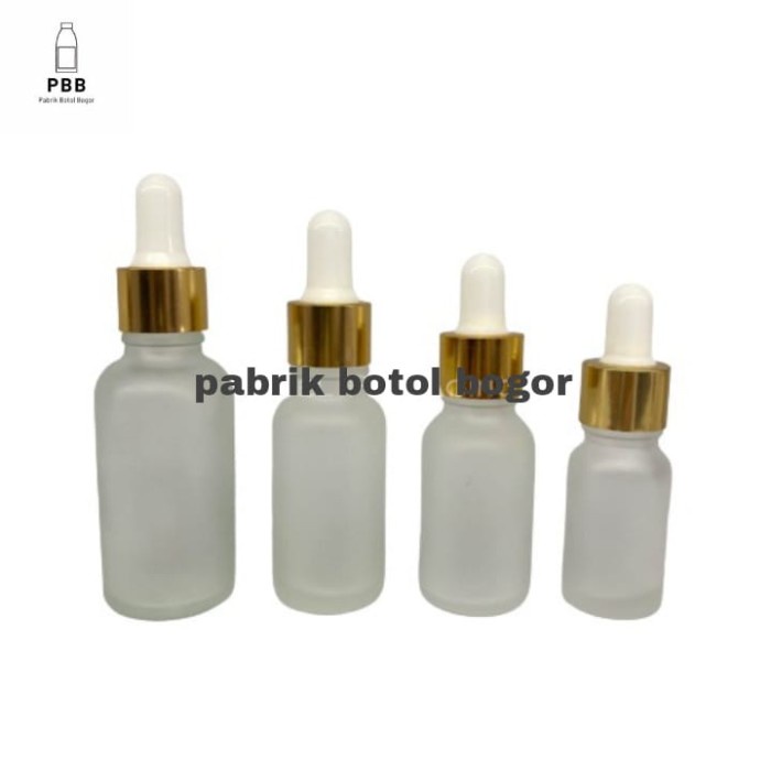 Jual Botol Kaca Pipet Serum Ml Frosted Ring Gold Ml Ml Ml