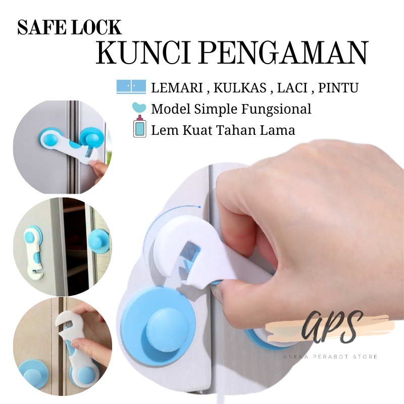 Jual APS B410 Pengaman Pintu Laci Lemari Kunci Pengaman Pintu Laci