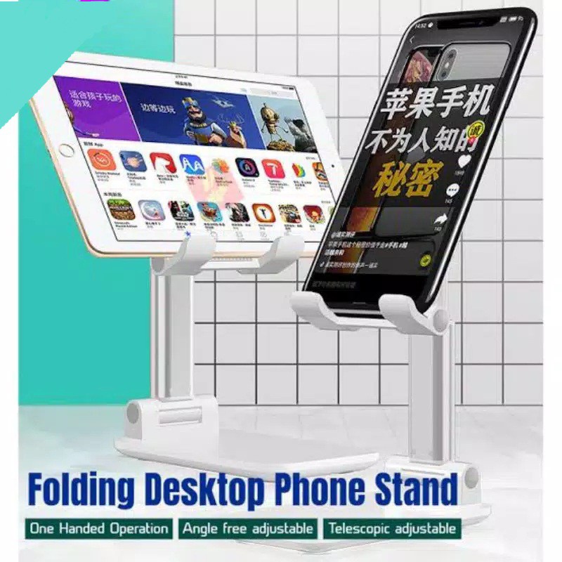 Jual Folding Desktop Phone Stand Holder Hp Meja Lipat Mini Portable