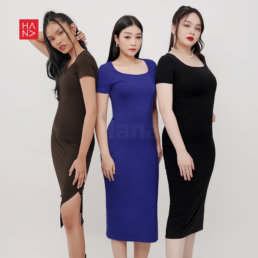 Jual Hana Fashion JKT Teresa Bodycon Casual Long Dress Wanita CD180